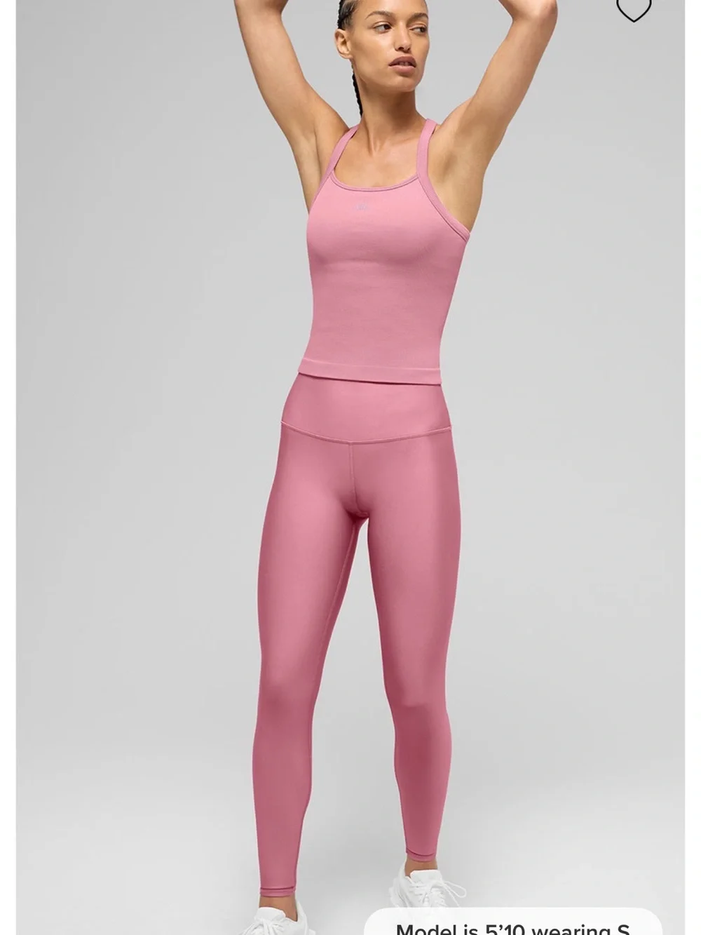 Ribbed Strappy Tank Top - pink wild rose